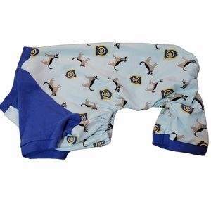 New Adorable Police German Shepard Dogs Print Dog pajamas with tags Size Large
